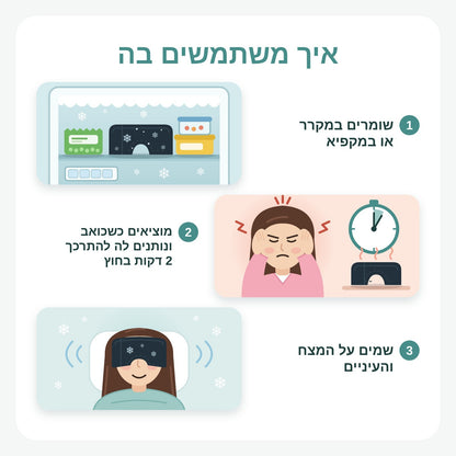 מסכת ג'ל קרה להקלה בכאבי ראש - ™Friggo